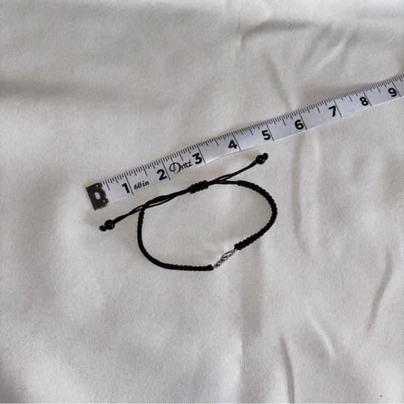 Stainless Steel Diamond Heart Braided Bracelet/Anklet - Picture 2 of 2